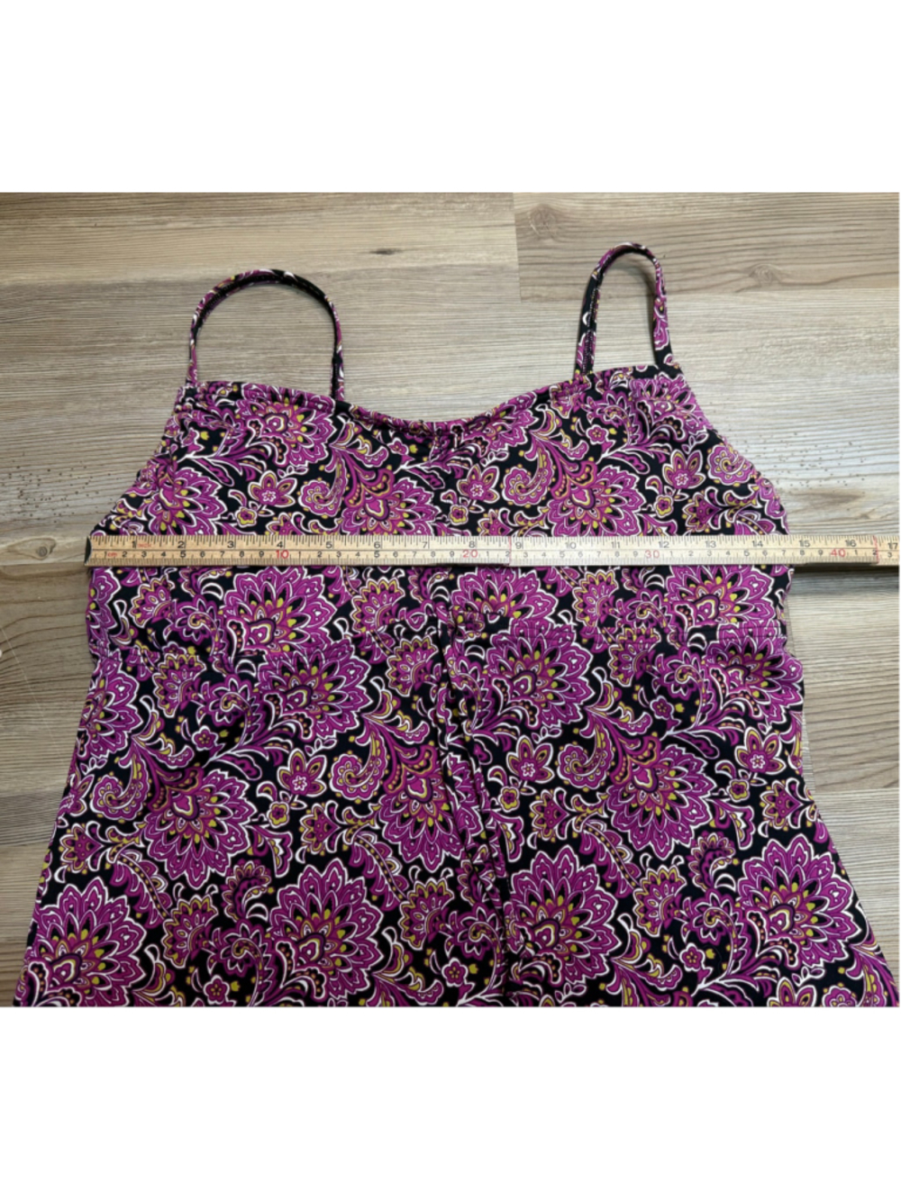 Women's Lands' End Paisley Print Tankini Swimsuit Set top Sz 10/bottoms Sz 8 - Picture 4 of 16